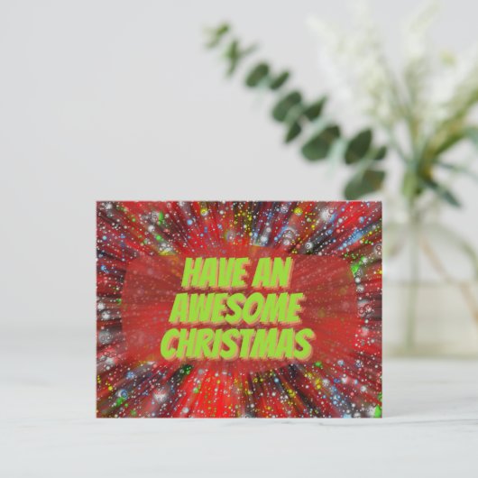 Heb een Geweldige Briefkaart van Kerstmis (Staand voorkant)