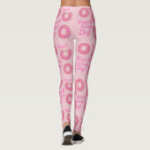 Heb een geweldige dag Donut Slogan Patroon Leggings (Achterkant)