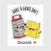 Heb een geweldige dag grappige kaas woordspeling sticker (Vel)