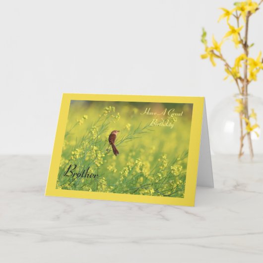 Heb een geweldige verjaardag kaart (Gele Bloem)