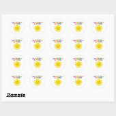 Heb een geweldige zomer ronde sticker (Vel)