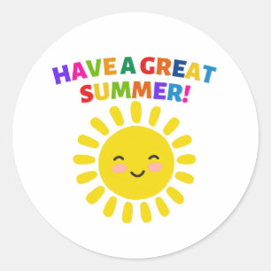 Heb een geweldige zomer ronde sticker