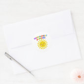 Heb een geweldige zomer ronde sticker (Envelop)