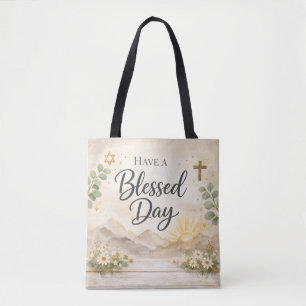 Heb een Gezegende Dag - Messiaanse Joodse Verjaard Tote Bag