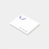 Heb een gezegende dag met blauwe vleugels post-it® notes (Schuin)