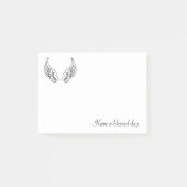 Heb een gezegende dag met zwarte vleugels post-it® notes (Voorkant)