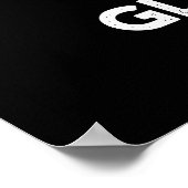 Heb een Glued Day Funny Glue Pun Dark BG Poster (Hoek)