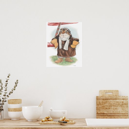 "Heb een goede dag, Ace" Pilot Rabbit print (Keuken)
