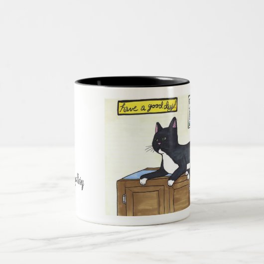 Heb een Goede Dag Kat Mok (Center)