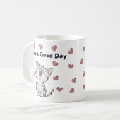 Heb een goede dag Mok, Schattigee kat koffie cup Koffiemok (Voorkant links)