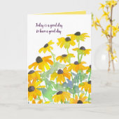 Heb een Goede Dag Zwarte Eyed Susan Flowers Kaart (Gele Bloem)