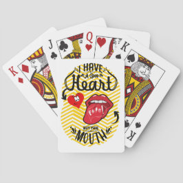 Heb een goede hart mond pokerkaarten