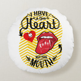 Heb een goede hart mond rond kussen