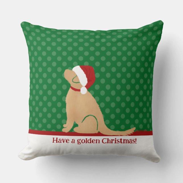 Heb een Golden Christmas Sierkussen (Voorkant)