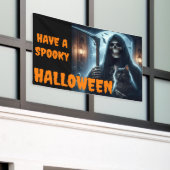 Heb een grimmige Halloween Reeper Spandoek (Buitenkant Gebouw)