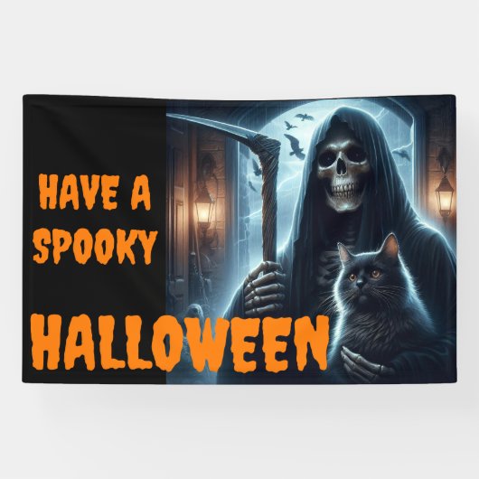 Heb een grimmige Halloween Reeper Spandoek (Horizontaal)