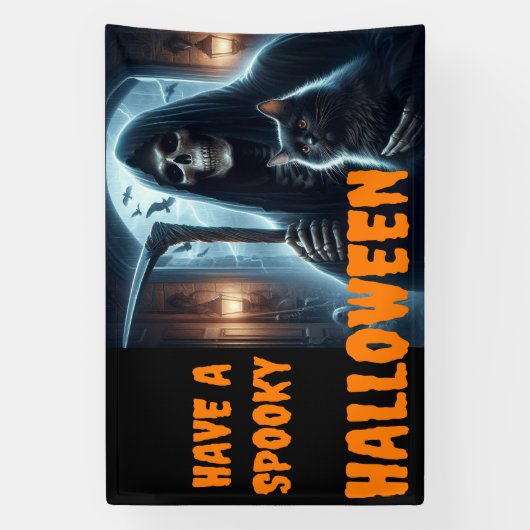 Heb een grimmige Halloween Reeper Spandoek (Verticaal)