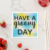 Heb een Groovy Day Tie Dye Verjaardag Servet (Insitu)
