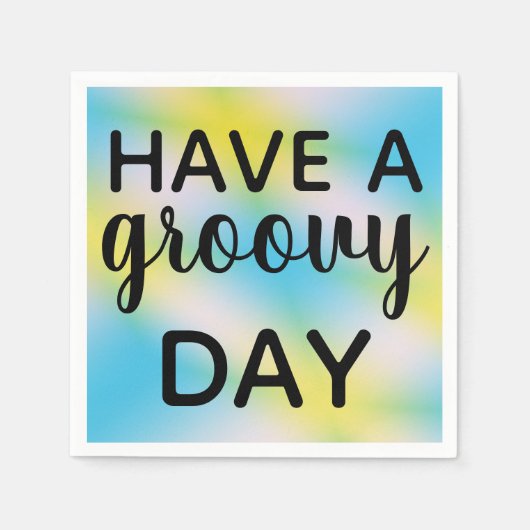 Heb een Groovy Day Tie Dye Verjaardag Servet (Voorkant)