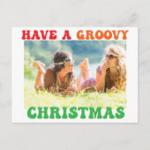 Heb een Groovy-kerstfoto met hippie Briefkaart (Voorkant)