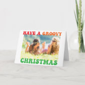 Heb een Groovy-kerstfoto met hippie Feestdagen Kaart (Voorkant)