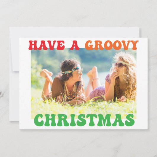 Heb een Groovy-kerstkaart voor hippie (Voorkant)