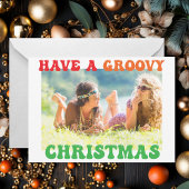 Heb een Groovy-kerstkaart voor hippie