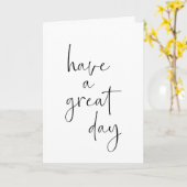 Heb een Grote Dag Minimalistisch Inspirerend Citaa Kaart (Gele Bloem)