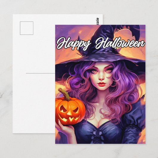 Heb een Happy Halloween Briefkaart (Voorkant / Achterkant)