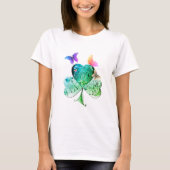 "Heb een Happy St. Patrick's Day" Green Shamrock T T-shirt (Voorkant)