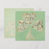 "Heb een Happy St. Patrick's Day" Handgeschreven d Bedankkaart (Voorkant / Achterkant)