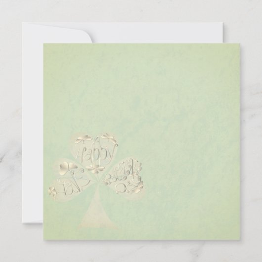 "Heb een Happy St. Patrick's Day" Handgeschreven d Bedankkaart (Achterkant)