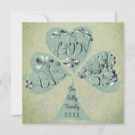 "Heb een Happy St. Patrick's Day" Handgeschreven d Bedankkaart