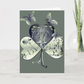 "Heb een Happy St. Patrick's Day" Shamrock Feestdagen Kaart (Voorkant)