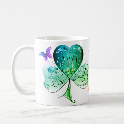 "Heb een Happy St. Patrick's Day" Shamrock Koffiemok (Links)