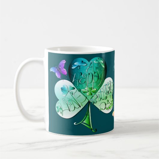 "Heb een Happy St. Patrick's Day" Shamrock Koffiemok (Links)