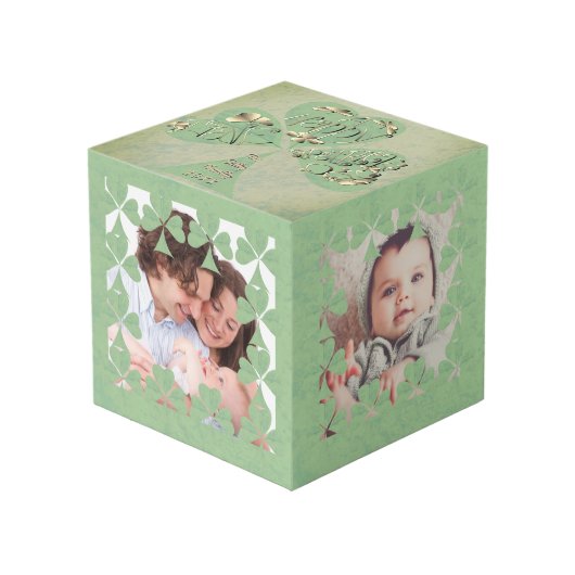 "Heb een Happy St. Patrick's Day" Shamrock Lijst (Voorkant hoekig)