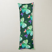 "Heb een Happy St. Patrick's Day" Shamrock Sherpa Lichaamskussen (Achterkant (Verticaal))