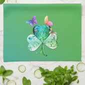 "Heb een Happy St. Patrick's Day" Shamrock Theedoek (Gevouwen)