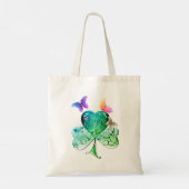 "Heb een Happy St. Patrick's Day" Shamrock Tote Bag (Achterkant)