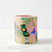 "Heb een Happy St. Patrick's" Leprechaun Shamrocks Tweekleurige Koffiemok (Center)