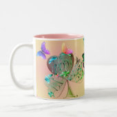 "Heb een Happy St. Patrick's" Leprechaun Shamrocks Tweekleurige Koffiemok (Links)