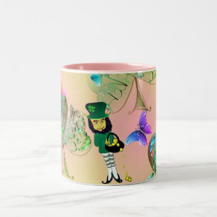 "Heb een Happy St. Patrick's" Leprechaun Shamrocks Tweekleurige Koffiemok