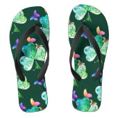 "Heb een Happy St. Patrick's" Shamrocks Teenslippers (Voetbed)