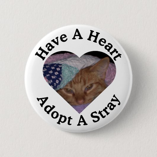 Heb een hart, neem een strakke Button aan (Voorkant)