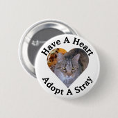 Heb een hart, neem een strakke Button aan (Voorkant /achterkant)