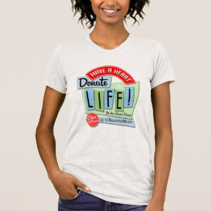 Heb een hart. Ontwerp voor levensretro doneren T-shirt