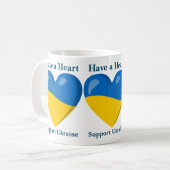 Heb een hart - steun Oekraïne Gift Mok (Voorkant links)
