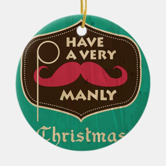 Heb een heel mannelijk kerstornament keramisch ornament (Voorkant)