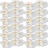 Heb een heerlijke dag Cute Heifer Koe Pun Sticker (Voorkant)